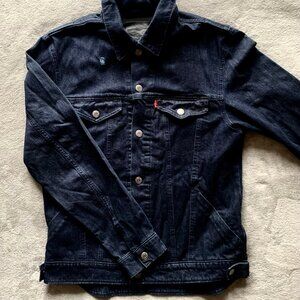 Dark Navy Levis Commuter/Bike Messenger Jacket. Medium. Limited Edition. Snap-up
